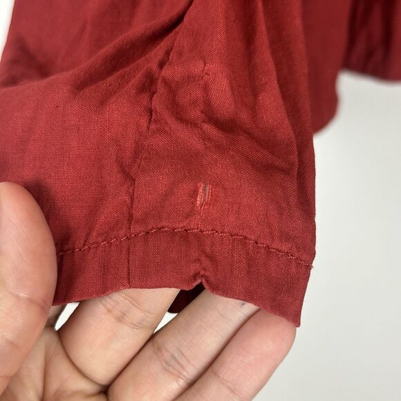 Eileen Fisher Linen Jacket Women's 1X Stand Shawl Collar Peplum Zip Lightweight - Picture 13 of 16